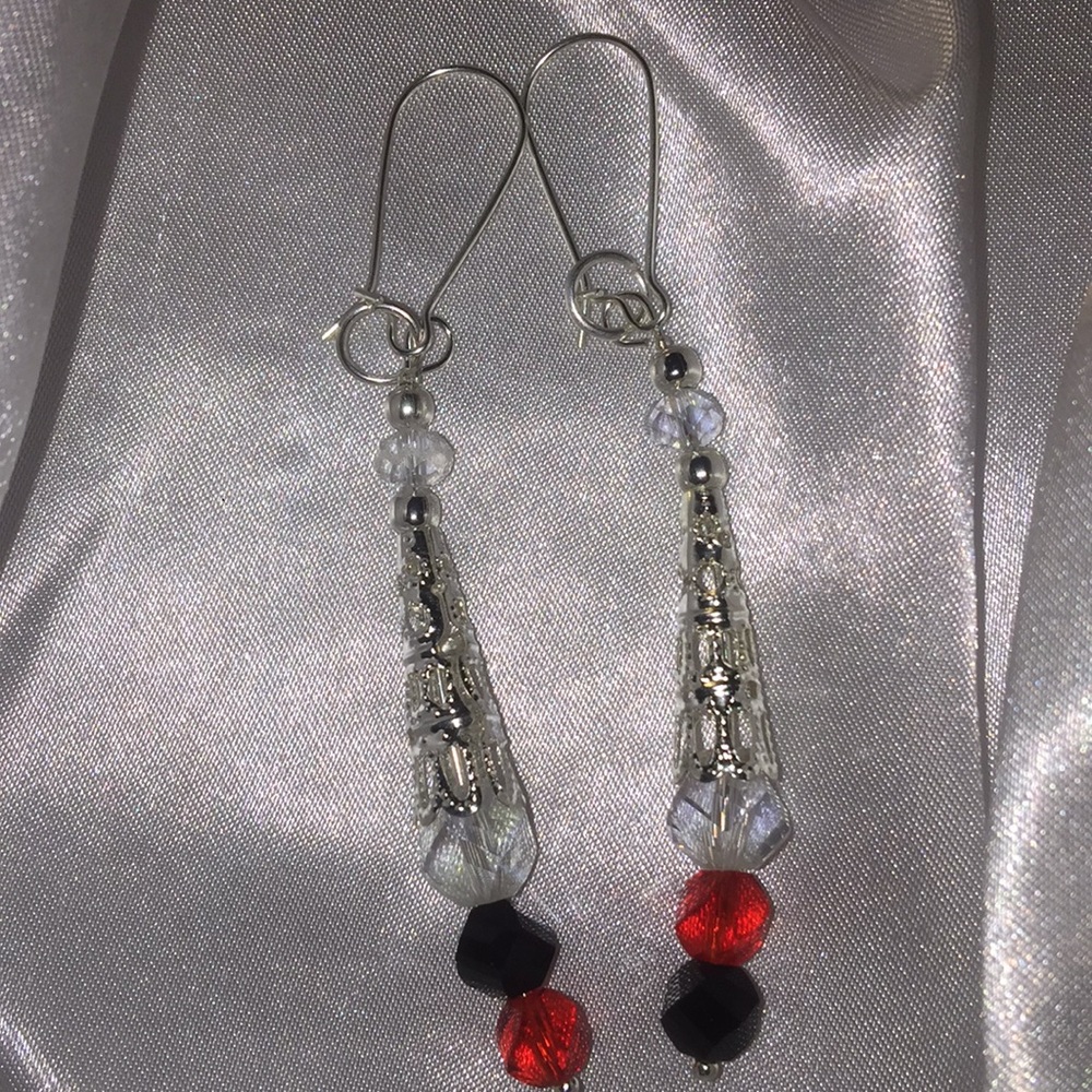Lady bug earrings